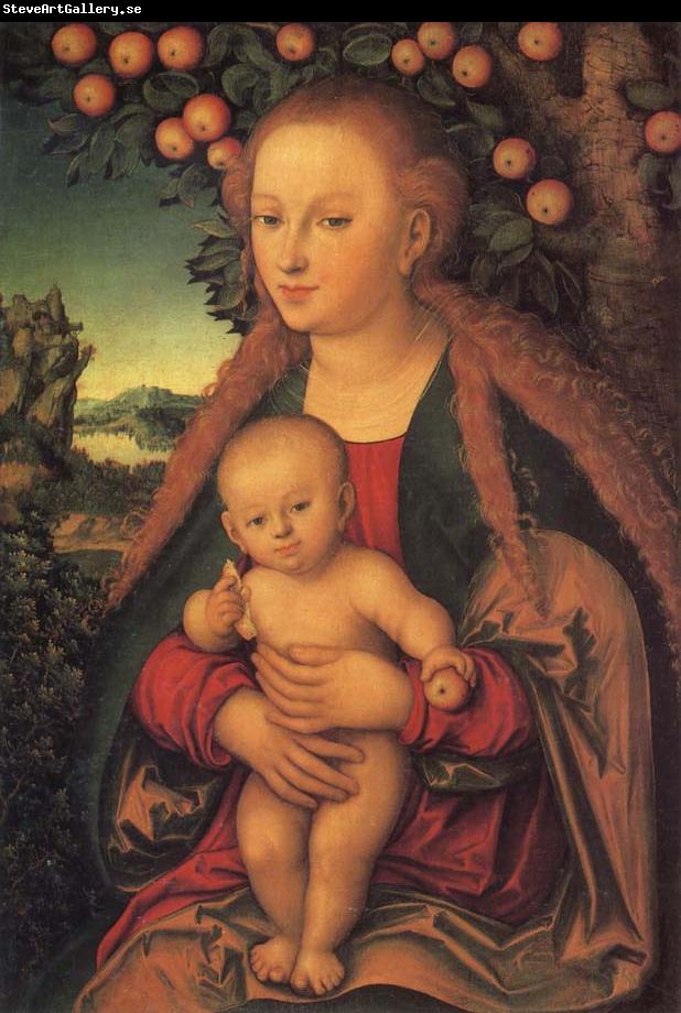 Lucas  Cranach The Virgin and Child under the Apple Tree